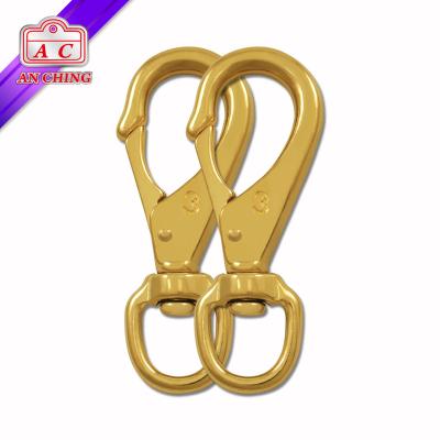 China Solid Brass Snap Hook Solid Brass Hook With Pull Spring for sale