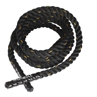 China Home Fitness Gym Strength Wear Resistance Exercise Battle Rope High Density Polyester Jumping Climbing Rope for sale