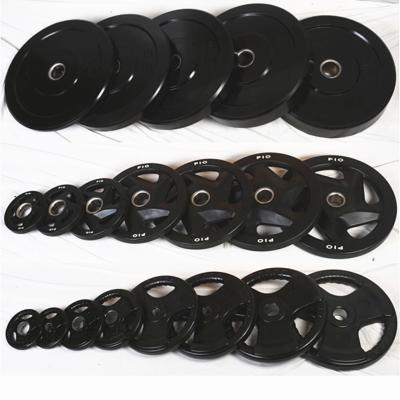 China Eco-Friendly And Durable Rubber Weight Plate Black Rubber Coated Plates Cross Fit Gym Machine Accessories Strength Training Equipment for sale