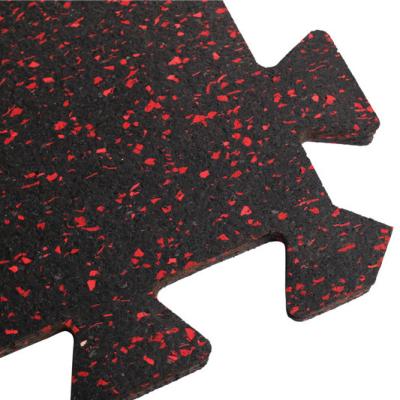 China Best Non Toxic Selling Black Rubber Fitness Floor Mats With Color Spot 500x500 Or 1000x1000 Or Roll for sale