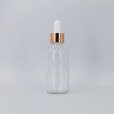 China Personal Care Wholesale Clear 30ml Dropper Boston Glass Oil Bottle for sale