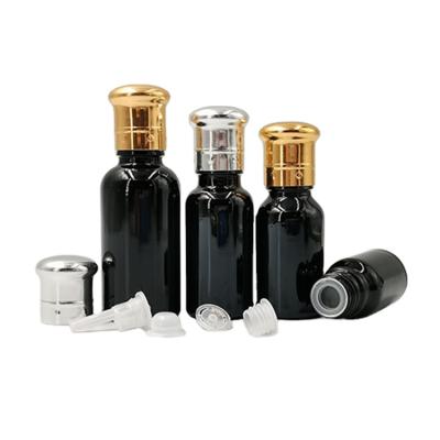 China Personal Care 10ml Matte Black Fragrance Essential Oil Roller Bottles for sale