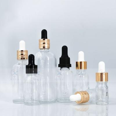 China Personal Care 5ml 10ml 15ml 20ml 30ml 50ml 100ml Glass Personal Care Essence Oil Transparent Bottle for sale