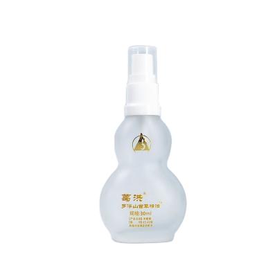 China Personal Care Factory Customized Unique 30ml Flat Squash Shaped Transparent Frosted Glass Perfume Spray Bottle for sale