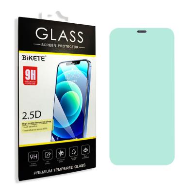 China 2.5D Film 2.5D Green Screen Tempered Glass Protective Pupil Green Protective Film Applies to Whole Series of iPhones for sale