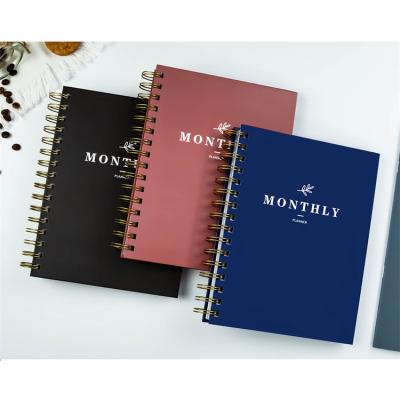 China High Quality Notebook Most Popular Custom Weekly Spiral Notebook Plan Schedule Monthly Planner for sale