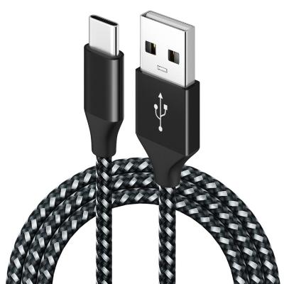 China Mobile Phone 3A USB Nylon Braided Type C C to USB Data Fast Charging Cable Charging USB Cable for sale