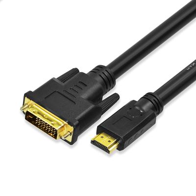 China Compatible SI OEM/ODM high qulaity copper purity HDMI to DVI 1080P 2K laptop projector gold plated extension line male to male for sale