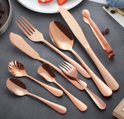 China Stainless Steel Flatware Rose Gold Cutlery Set/Tableware/Dinnerware for sale