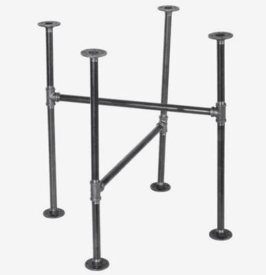 China Gray Iron Decor Metal Furniture Rustic Industrial Pipe Table Legs for sale