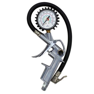 China Tire Inflating Heavy Duty DG-10Y Gun Tire Inflator Gauge With Hose And Quick Connect Plug for sale