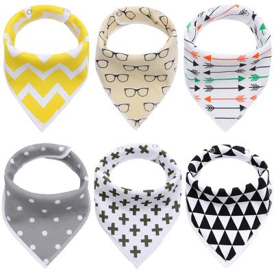 China Wholesale Washable Adjustable Cotton Organic Baby Drooling Eating Bib Baby Bibs Cotton Baby Bibs Cotton for sale