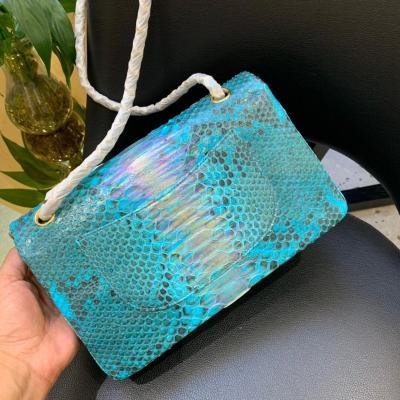 China Shoulder Bag Customize Chained Python Snakeskin Designer Shoulder Bags Real Cross - Body Bag Ladies Messenger Bag for sale