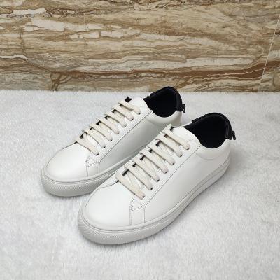 China MOQ 1 PCS Durable Women Lace Up Simple White Sport Shoes Soft High Quality Genuine Leather Casual Sneakers for sale