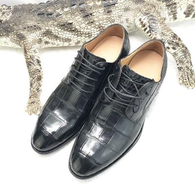 China MOQ 1 PCS 2019 Oxfords Handmade Genuine Leather Crocodile Men's Formal Dress Wedding Shoes for sale