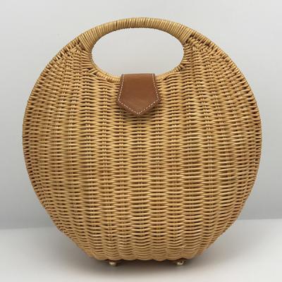 China Tote Bag 2019 Hot Sale Designer 100% Unique High Quality Handmade Women Woven Rattan Basket Knitted Bags for sale