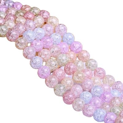 China Colorful Slit Crystal Loose Jewelry Jewerly Glass Beads 8mm for sale