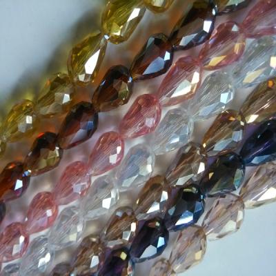 China Wholesale Jewerly 4x6 Evil Eye Murano Drop Beads Gem Lapidary Faceted Crystal Drop Beads for sale