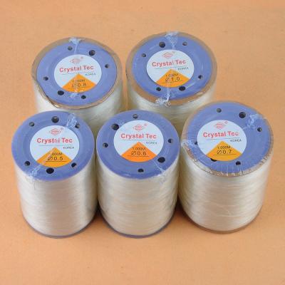 China DIY Jewelry Accessory 0.6mm 1000 Meters White Elastic Wire Crystal Elastic Thread For Jewelry Making for sale