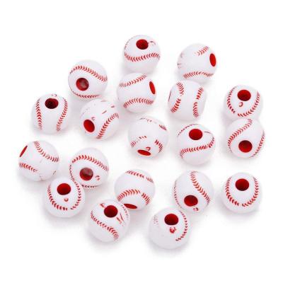 China Jewerly Baseball Beads Sports Pony Beads for sale