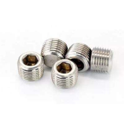 China Non-standard black stainless steel customization stainless steel ZINC DIN906 M10-M33 Hexagon socket throat plug fastener for sale