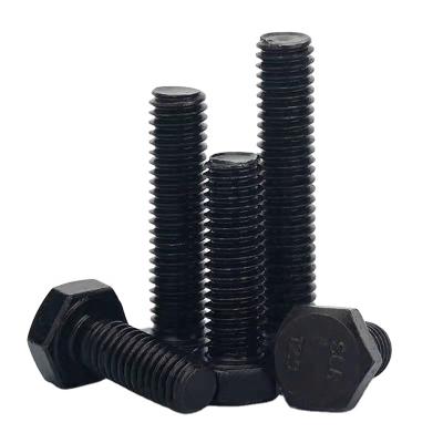 China Carbon Steel 12.9 Grade Made In China High Quality Carbon Steel 12.9 Grade Black Carbon Hex Hex Bolt And Nuts DIN933 M4 8mm for sale