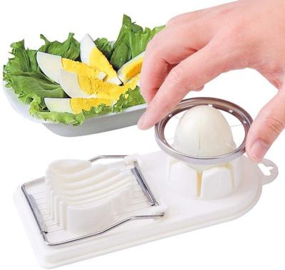 China Amazon Hot Selling Viable Plastic Stainless Steel Egg Slicer, Egg Cutter For Hard Boiled Egg Strawberry Cutter Quickly On Sale for sale