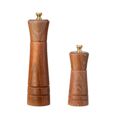 China Amazon Hot Sale Modern Salt and Pepper Grinder Set Pepper Mill Wooden Pepper Grinder with Ceramic Grinding for Cooking for sale