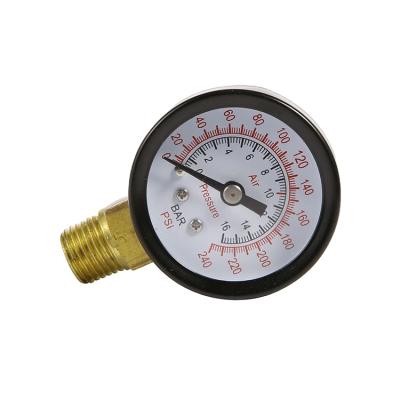 China Stable high quality brass or plastic tire air gauge reducing pressure gauge panel for sale