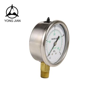 China Stable Made in China SS Bourdon Tube Case Oil Filled Dial Pressure Gauge for sale