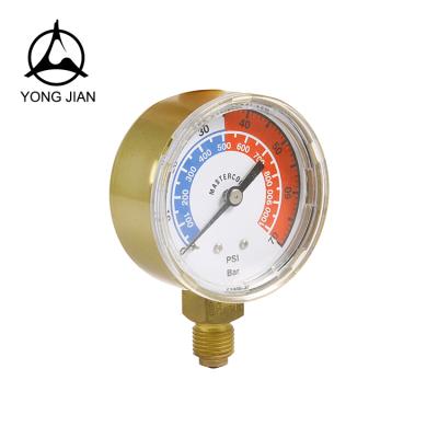 China Stable brass pressure gauge 0 - 2.5 bar, medical pressure gauge for sale