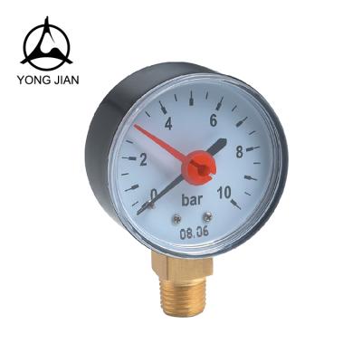 China Stable pressure gauge with adjustable red indicator double needle pressure gauge for sale