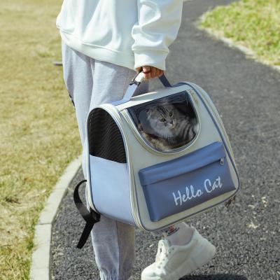 China Hot Sale Viable Pet Cage Carrier Rooms For Dog Cat Travel Products Bag Breathable Cat Carrier Bag Luxury Foldable Carrier Pet Backpack for sale