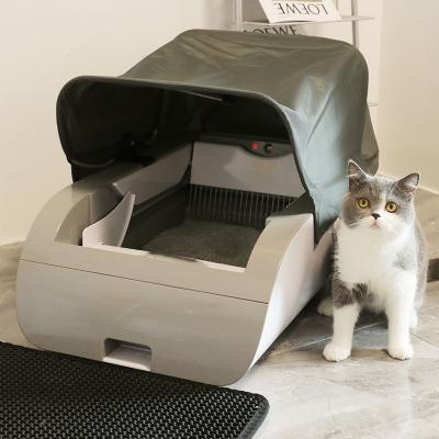 China New Wholesale Viable Cat Litter Box Outdoor Automatic Cat Litter Box Toliet Tray Popularity Automatic Cat Toliet for sale