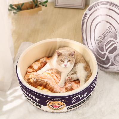 China 2022 New Design Ramen Removable Creative Japanese Bucket Accessories Mat Pet Bed For Dog Cat Soft Comfortable Warm Pet Removable House for sale