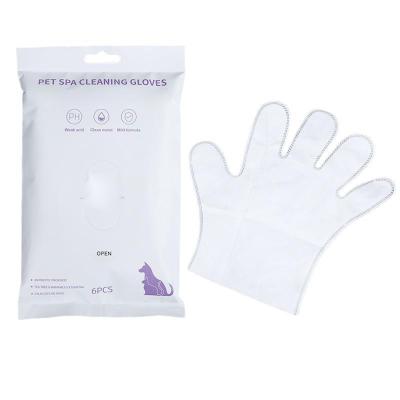 China 2022 Amazon Sustainable Hot Sale 6 Pieces Hand-Wrought Disposable Pet Supplies Cat Cleaning Grooming Supplies Dog Massage Supplies for sale