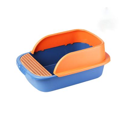 China Factory Direct High Side Dismountable Splash Proof Scoop Cat Litter Box Garbage Cat Toilet Gift Semi-Enclosed Cat Viable for sale