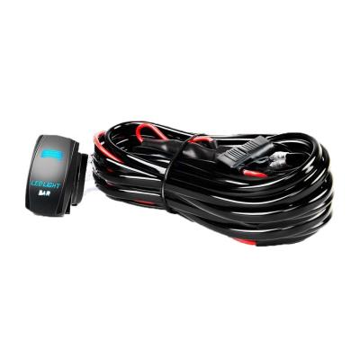 China Automobile Foshan One-stop Factory Selling Auto Relay LED Light Wiring Harness With Rocker Switch for sale