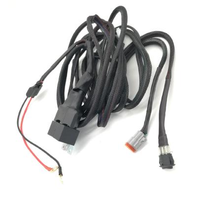 China Automobile Dual Control Automotive Headlight And Daytime Running Light Knit DRL Socket Wire Loom Wiring for sale