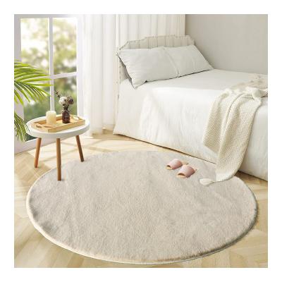 China 2022 Washable Wholesale Rabbit's Faux Fur Blanket For Living Room Washable Faux Rabbit Fur Plush Carpet for sale