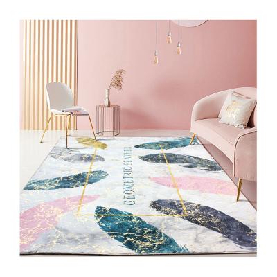 China 3D Microfiber Carpet Area Rugs Modern Design Soft Non-slip Digital Printed Nordic Hot Foil For Living Room for sale