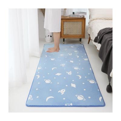 China Home Non-slip High Quality Decorative Polyester Fashion Kids Room Soft Glow in the Dark Blanket Rug for Living Room Carpets for sale