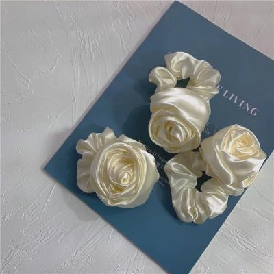 China 2021 Fashion Hot Sale Wholesale High Quality Practical Hair Bands Elastic Rose Scrunchies for sale