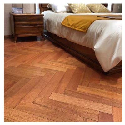 China Click Lock Modern Underground Heating Asian Mahogany Southeast Asia Solid Wood Flooring for sale