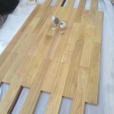 China Modern Natural Color Teak Hardwood UV Oiled Mongolian Flooring for sale