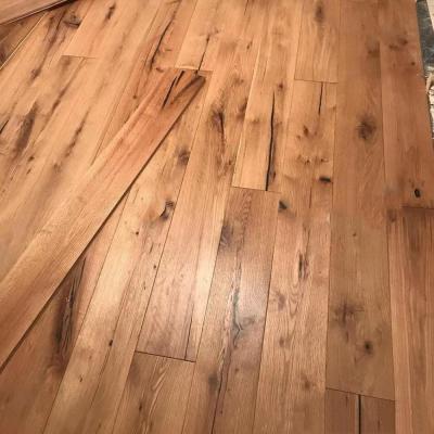 China Rustic Flooring Interior Decoration Smoked Oiled Oak Engineered Hardwood Flooring for sale