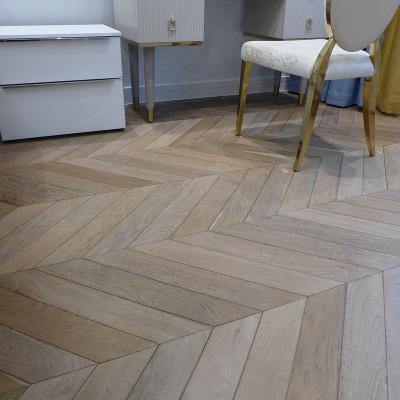 China Modern European White Oak Herringbone Engineered Flooring for sale