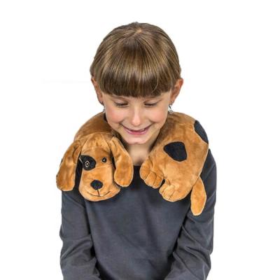 China Customized Weighted Neck Pillow Material Eco-Friendly Plush Shoulder Animal Neck Wrap Microwale Pillow For Kids à venda