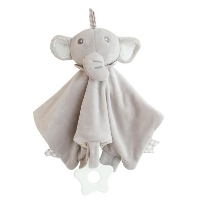 중국 OEM Super Soft Animal Head Elephant Soft Blanket Custom Security Blanket Eco-Friendly Plush Material 판매용