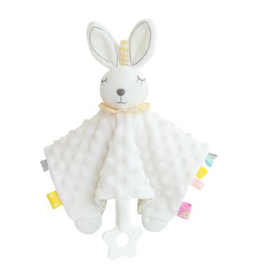 중국 Customanimal Plush Head Wearable Baby Blanket Best Price Rabbit Plush Baby Security Blanket 판매용